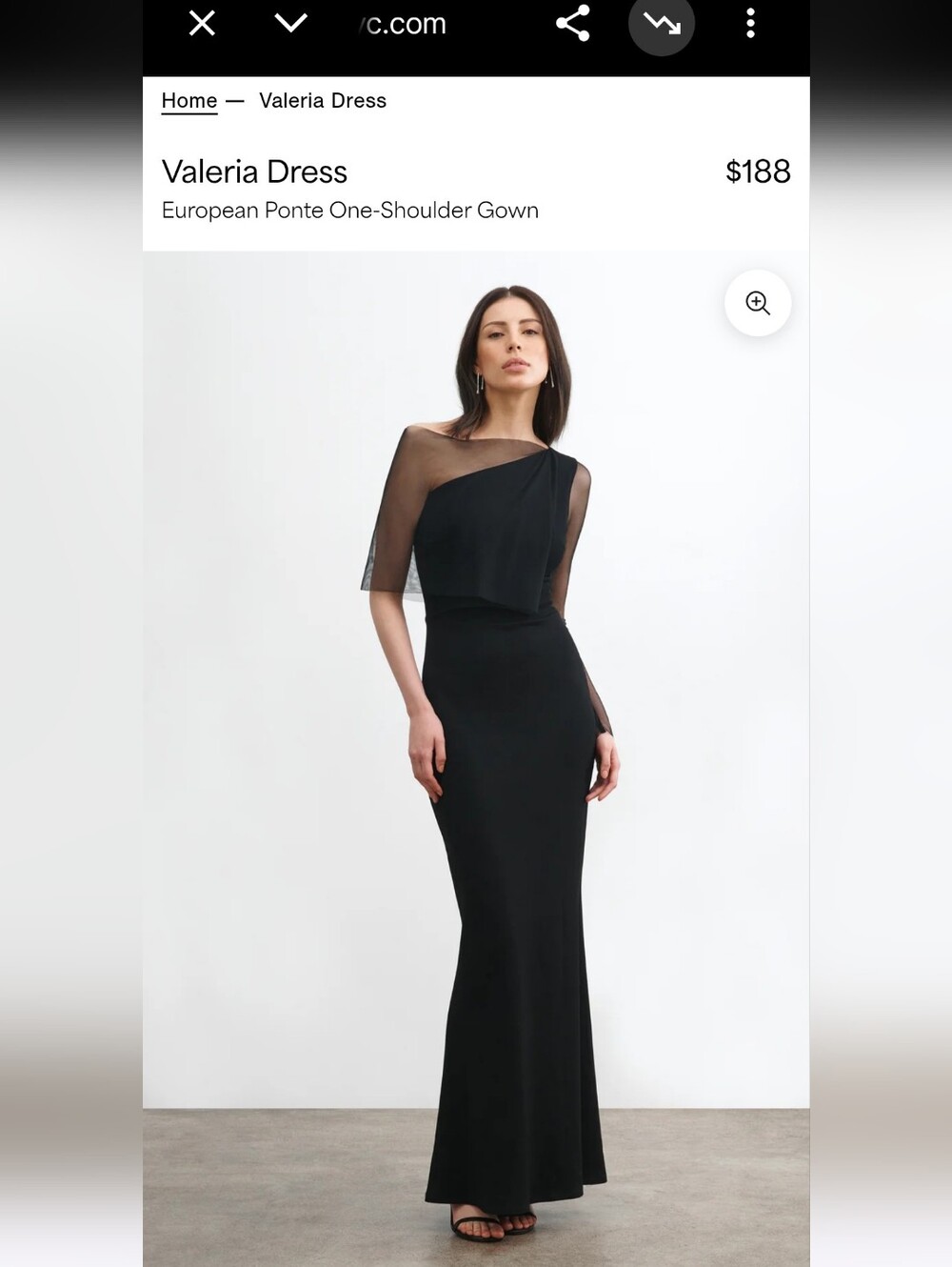 Marcella Valeria Dress European Ponte One-Shoulder (Current) NWOT